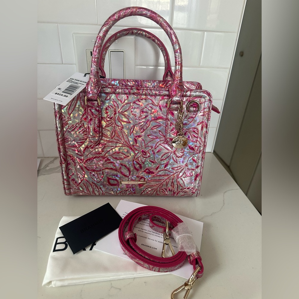 Brahmin Cani snapdragon lokelani genuine leather FIRM Price